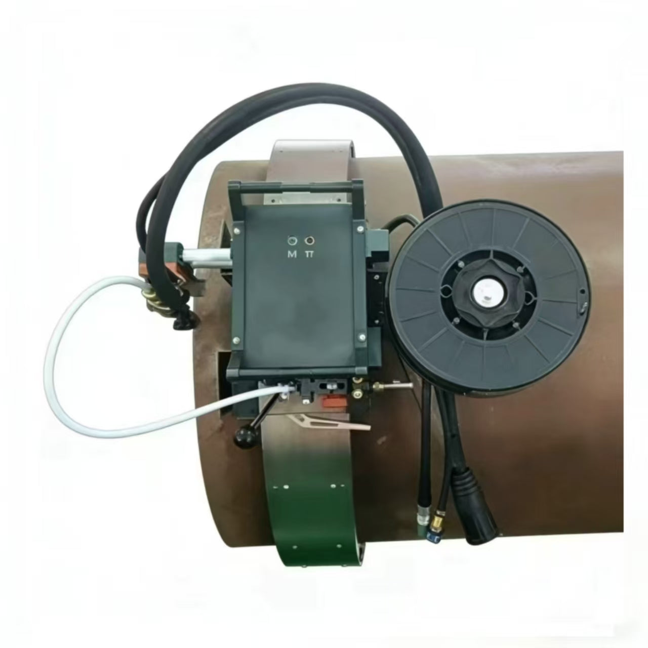 FYID-Feiyide G168 orbital welding machine head with integrated wire feeder unit, 231×306×230mm, 11kg, for MIG/MAG/FCAW pipe welding