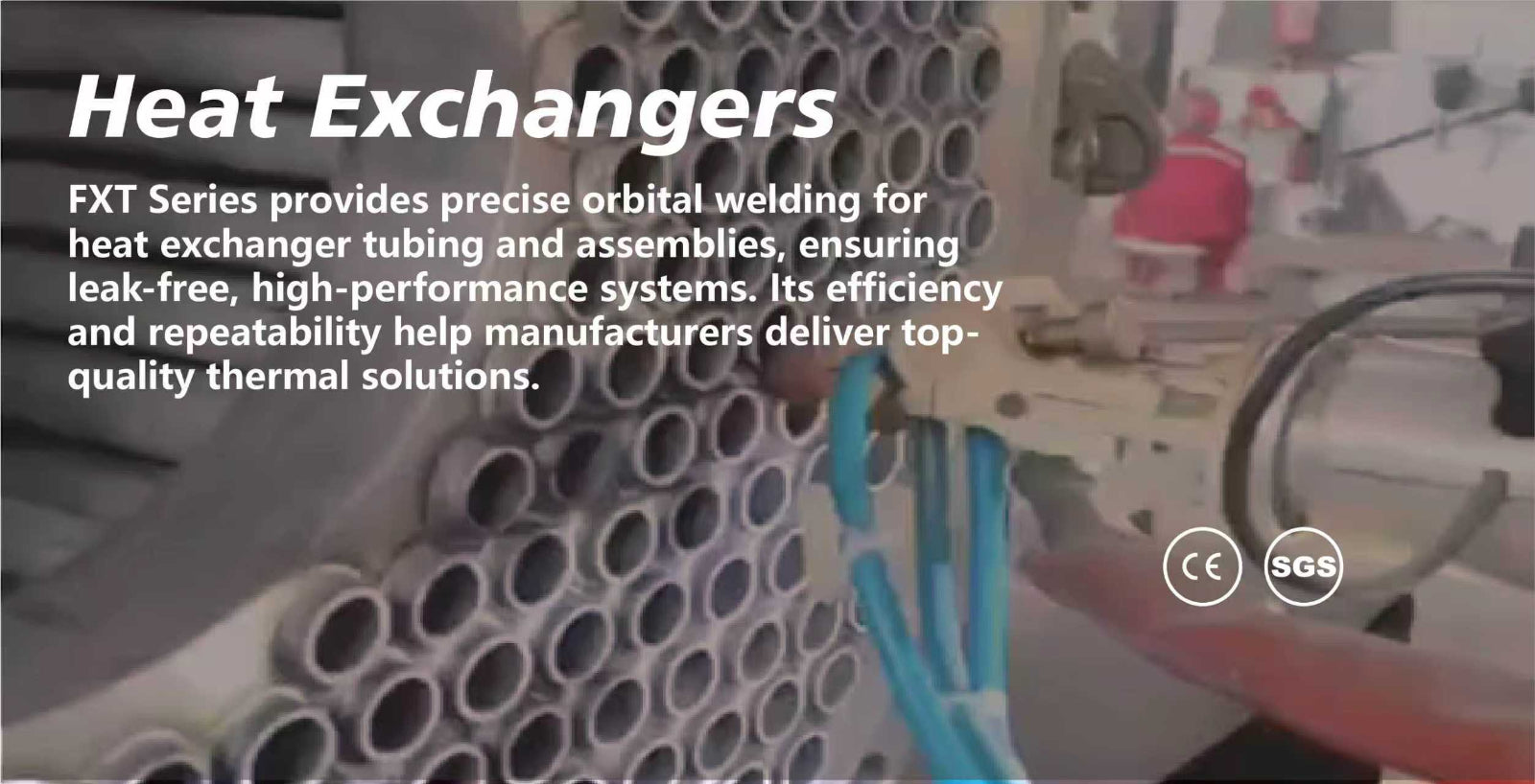 FYID automated tube-to-tubesheet welding system for industrial heat exchanger and condenser fabrication, ensuring 100% leak-free joints.