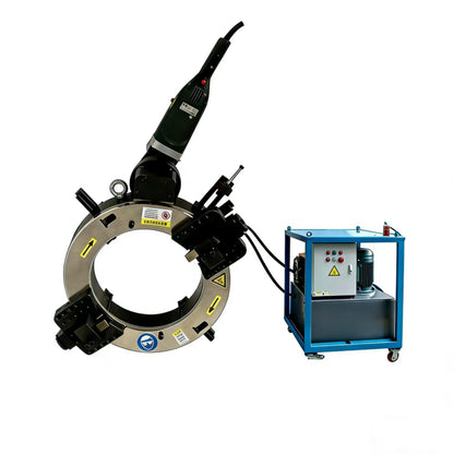 FYID split-frame clamshell pipe cutter for on-site cutting and beveling of large diameter pipes.