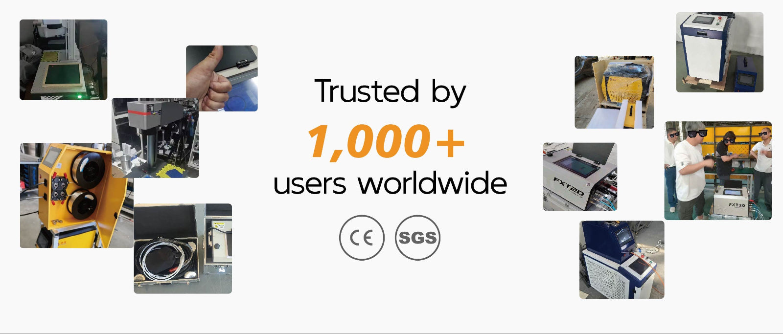 Photos of FYID orbital welding systems deployed at project sites in over 50 countries.